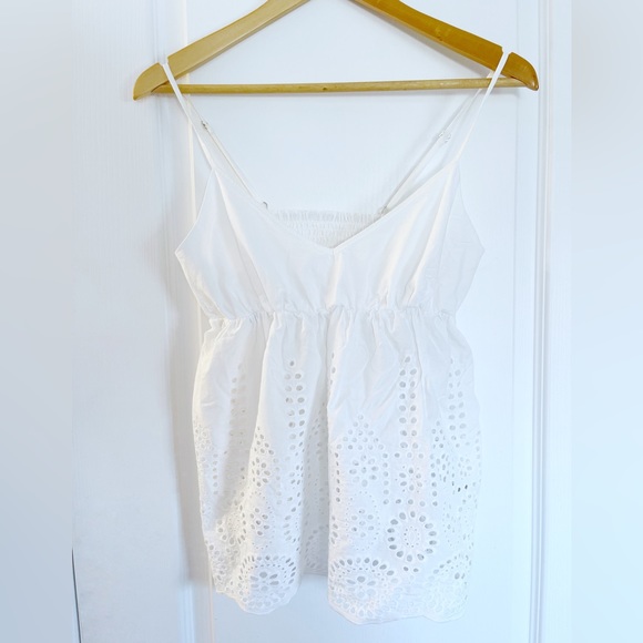Lulus Brier White Eyelet Lace Tank Top - Picture 6 of 9
